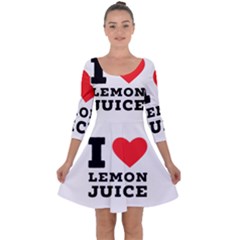 I Love Lemon Juice Quarter Sleeve Skater Dress by ilovewhateva