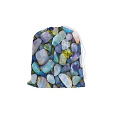 Stones Gems Multi Colored Rocks Drawstring Pouch (medium) by Bangk1t