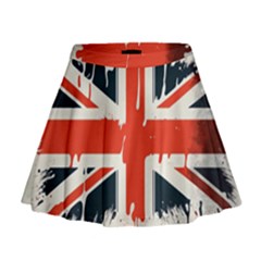 Union Jack England Uk United Kingdom London Mini Flare Skirt by Bangk1t