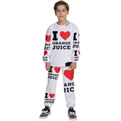 I Love Orange Juice Kids  Sweatshirt Set by ilovewhateva