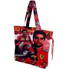 Carlos Sainz Drawstring Tote Bag by Boster123