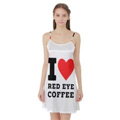 I Love Red Eye Coffee Satin Night Slip by ilovewhateva