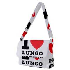 I Love Lungo Coffee  Full Print Messenger Bag (m) by ilovewhateva