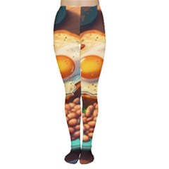 Breakfast Egg Beans Toast Plate Tights by Ndabl3x