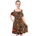 Geometric Art Fractal Abstract Art Kids  Cut Out Shoulders Chiffon Dress View1