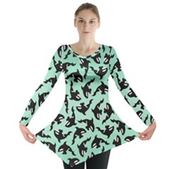 Orca Killer Whale Fish Long Sleeve Tunic  by Ndabl3x