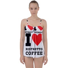 I Love Ristretto Coffee Babydoll Tankini Set by ilovewhateva