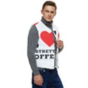 I love ristretto coffee Men s Short Button Up Puffer Vest	 View2