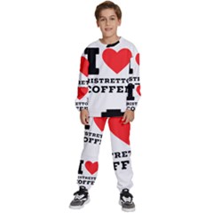 I Love Ristretto Coffee Kids  Sweatshirt Set by ilovewhateva