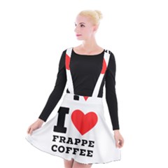 I Love Frappe Coffee Suspender Skater Skirt by ilovewhateva