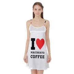 I Love Macchiato Coffee Satin Night Slip by ilovewhateva