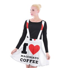 I Love Macchiato Coffee Suspender Skater Skirt by ilovewhateva