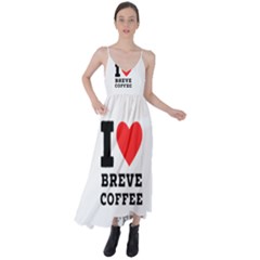 I Love Breve Coffee Tie Back Maxi Dress by ilovewhateva