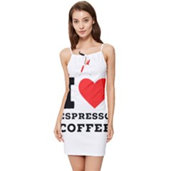 I Love Espresso Coffee Summer Tie Front Dress by ilovewhateva