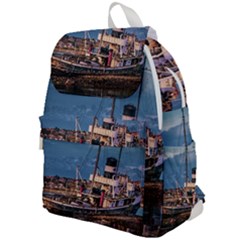 End Of The World: Nautical Memories At Ushuaia Port, Argentina Top Flap Backpack by dflcprintsclothing