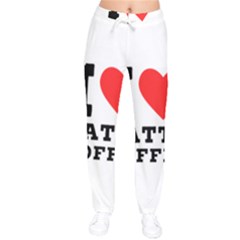 I Love Latte Coffee Women Velvet Drawstring Pants by ilovewhateva