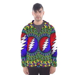 Grateful Dead Pattern Men s Hooded Windbreaker by Wav3s