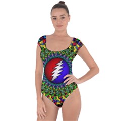 Grateful Dead Pattern Short Sleeve Leotard  by Wav3s