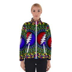 Grateful Dead Pattern Women s Bomber Jacket by Wav3s