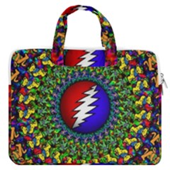 Grateful Dead Pattern Macbook Pro 13  Double Pocket Laptop Bag by Wav3s
