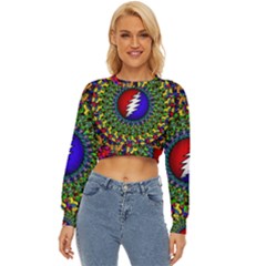 Grateful Dead Pattern Lightweight Long Sleeve Sweatshirt by Wav3s