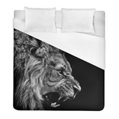 Angry Male Lion Roar Duvet Cover (full/ Double Size) by Wav3s