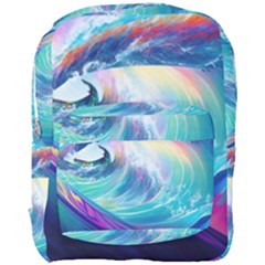 Wave Ocean Sea Tsunami Nautical Nature Water Full Print Backpack by Wav3s