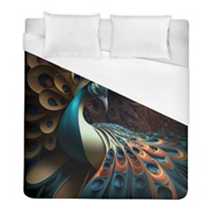 Peacock Bird Feathers Plumage Colorful Texture Abstract Duvet Cover (full/ Double Size) by Wav3s