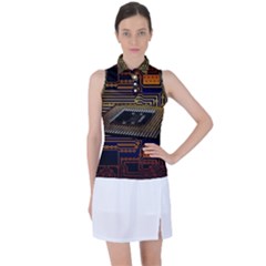 Processor Cpu Board Circuit Women s Sleeveless Polo Tee by Wav3s