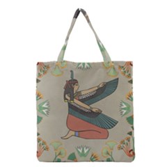 Egyptian Woman Wing Grocery Tote Bag by Wav3s