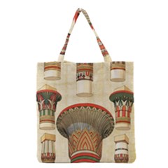 Egyptian Architecture Column Grocery Tote Bag by Wav3s