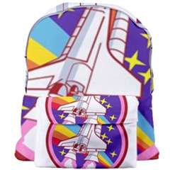 Badge-patch-pink-rainbow-rocket Giant Full Print Backpack by Wav3s