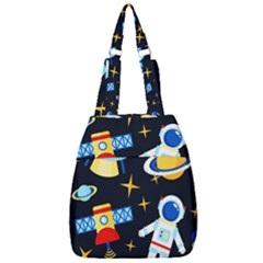 Space Seamless Pattern Center Zip Backpack by Wav3s