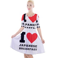 I Love Japanese Breakfast  Quarter Sleeve A-line Dress by ilovewhateva