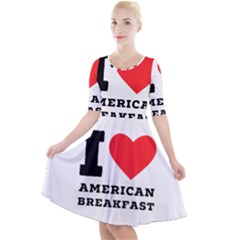 I Love American Breakfast Quarter Sleeve A-line Dress by ilovewhateva