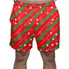 Christmas Paper Star Texture Men s Shorts by Ndabl3x