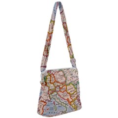 Map Europe Globe Countries States Zipper Messenger Bag by Ndabl3x