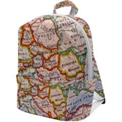 Map Europe Globe Countries States Zip Up Backpack by Ndabl3x