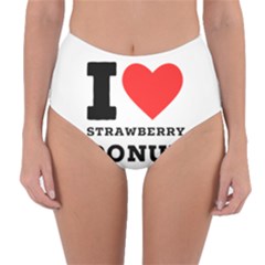 I Love Strawberry Donut Reversible High-waist Bikini Bottoms by ilovewhateva