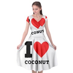 I Love Coconut Cap Sleeve Wrap Front Dress by ilovewhateva