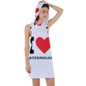 I love watermelon  Racer Back Hoodie Dress View1