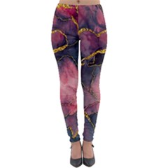 Pink Texture Resin Lightweight Velour Leggings by Vaneshop