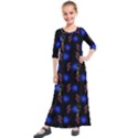 Background Pattern Graphic Kids  Quarter Sleeve Maxi Dress View1