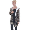 Zebra Abstract Background Longline Hooded Cardigan View1