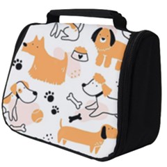 Seamless Pattern Of Cute Dog Puppy Cartoon Funny And Happy Full Print Travel Pouch (big) by Wav3s