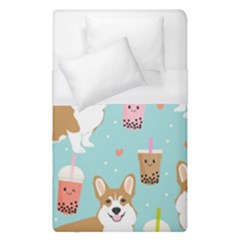 Welsh Corgi Boba Tea Bubble Cute Kawaii Dog Breed Duvet Cover (single Size) by Wav3s