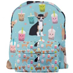 Chihuahua Bubble Kawaii Boba Tea Cute Dog Giant Full Print Backpack by Wav3s