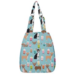 Chihuahua Bubble Kawaii Boba Tea Cute Dog Center Zip Backpack by Wav3s