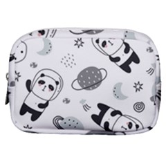 Panda Floating In Space And Star Make Up Pouch (small) by Wav3s