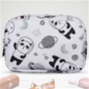 Panda Floating In Space And Star Make Up Pouch (Small) View1